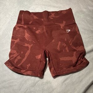 Women's Red Patterned Shorts